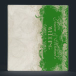 Art Deco Style Peacock Emerald Green Vintage Lace Binder<br><div class="desc">NOTE: This is an empty custom designed notebook binder. There are interior papers created to match that can be used for scrap booking, as a wedding guest book or other uses. To make this a photo binder you will need to purchase Avery photo insert pages which can be found at...</div>