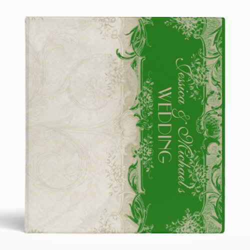 Art Deco Style Peacock Emerald Green Vintage Lace Binder