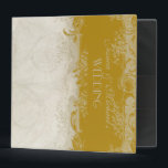 Art Deco Style Peacock Gold Vintage Lace Binder<br><div class="desc">NOTE: This is an empty custom designed notebook binder. There are interior papers created to match that can be used for scrap booking, as a wedding guest book or other uses. To make this a photo binder you will need to purchase Avery photo insert pages which can be found at...</div>