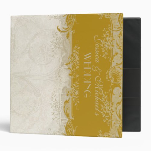 Art Deco Style Peacock Gold Vintage Lace Binder