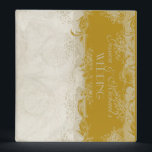 Art Deco Style Peacock Gold Vintage Lace Binder<br><div class="desc">NOTE: This is an empty custom designed notebook binder. There are interior papers created to match that can be used for scrap booking, as a wedding guest book or other uses. To make this a photo binder you will need to purchase Avery photo insert pages which can be found at...</div>