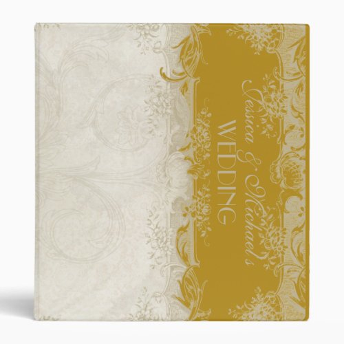 Art Deco Style Peacock Gold Vintage Lace Binder