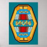 Art Deco Style Poster With Gem Shape at Zazzle