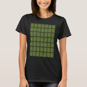 Art Deco Style Repeat Pattern Lime Green T-Shirt