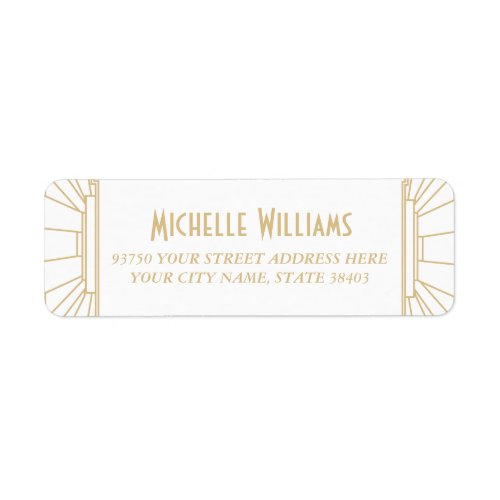 Art Deco Style Return Address Labels