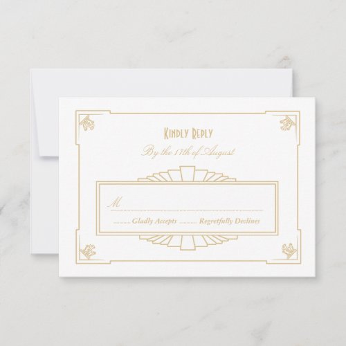 Art Deco Style RSVP Card