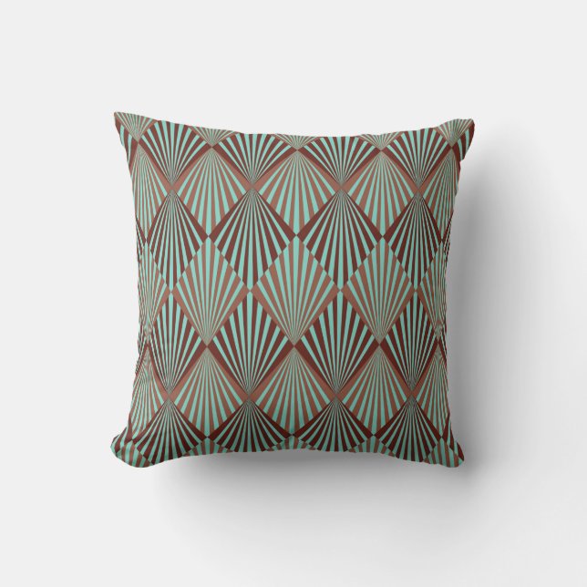 Art Deco style seamless pattern texture Throw Pillow (Front)