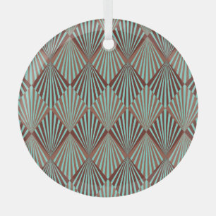 Art Deco style, seamless texture. Glass Ornament