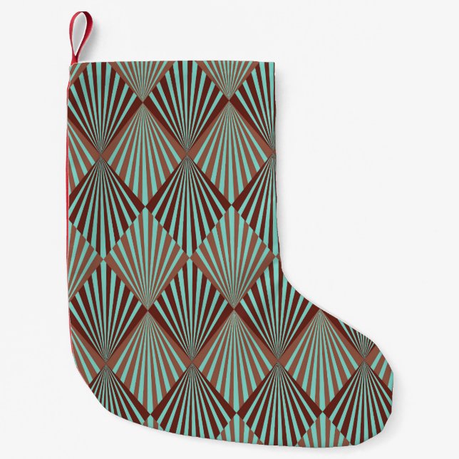 Art Deco style, seamless texture. Small Christmas Stocking (Front)