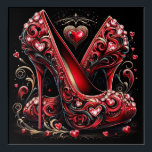 Art Deco Style Stiletto High Heels<br><div class="desc">Art Deco Style Red Stiletto High Heels with Diamond Shaped Hearts Give your walls a contemporary and modern look with these high definition acrylic prints. Your image is printed on archival quality photographic paper and mounted on sturdy acrylic, creating a unique and dimensional visual statement! Ready to hang and easy...</div>