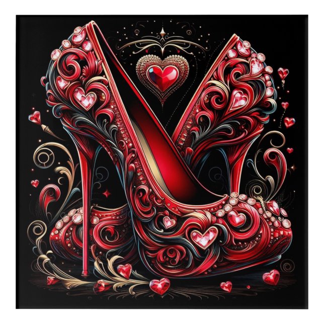 Art Deco Style Stiletto High Heels (Front)