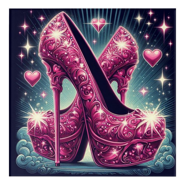 Art Deco Style Stiletto High Heels  (Front)