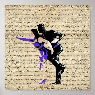Art Deco style vintage dancers Poster