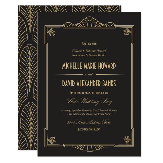 deco themed wedding invitations deco style wedding invitation zazzle deco themed wedding invitations deco style wedding invitation zazzle