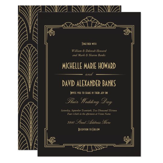 Art Deco Wedding Invitations 3