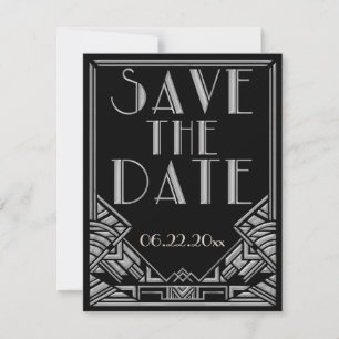 Art Deco Style Wedding Save the Date