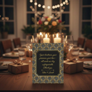 Art Deco Style Wedding Thank You Card