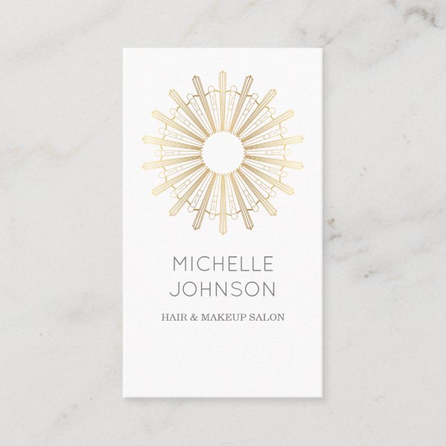 Art deco sun business card (Front)