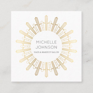 Art deco sun business card