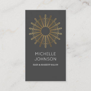 Art deco sun business card