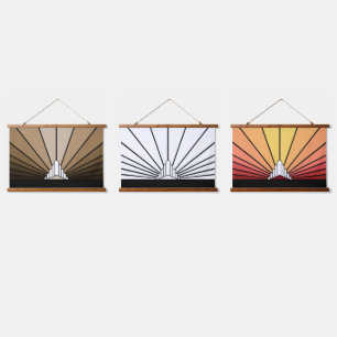 Art deco sun hanging tapestry
