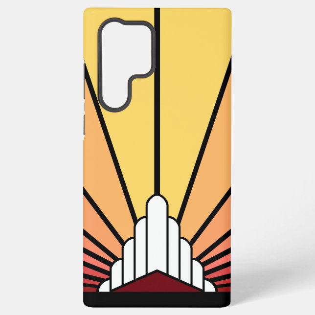 Art deco sun in dawn samsung galaxy case (Back)