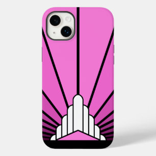 Art deco sun in pink Case-Mate iPhone 14 plus case