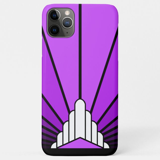 Art deco sun in purple Case-Mate iPhone case (Back)