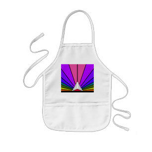 Art deco sun in rainbow kids' apron