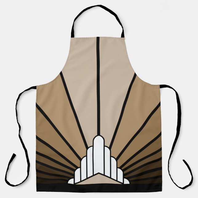 Art deco sun in tan All-Over Print Apron (Front)