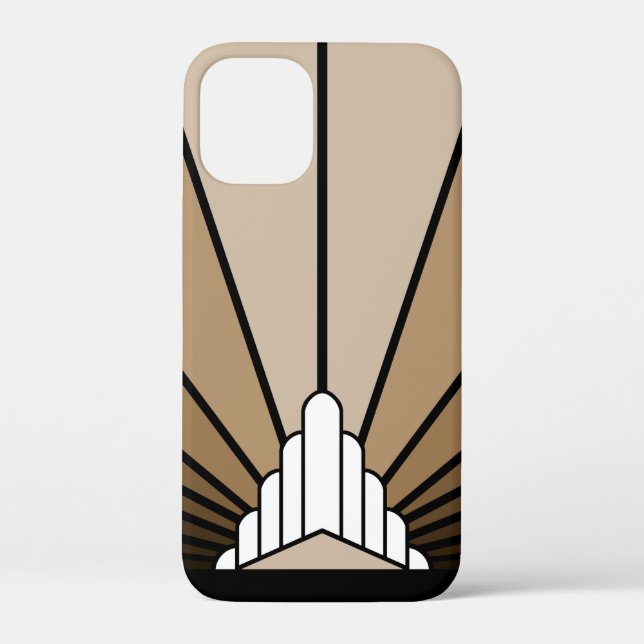Art deco sun in tan Case-Mate iPhone case (Back)