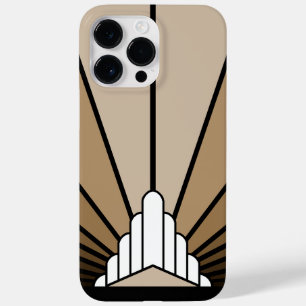 Art deco sun in tan Case-Mate iPhone 14 pro max case