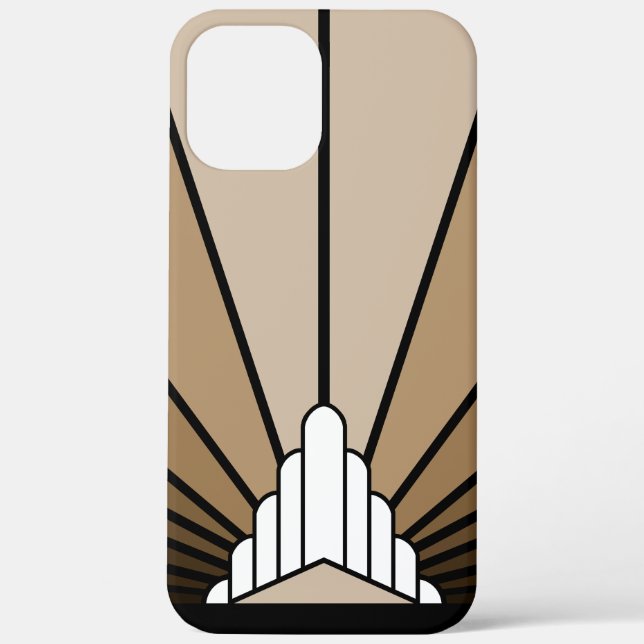 Art deco sun in tan Case-Mate iPhone case (Back)