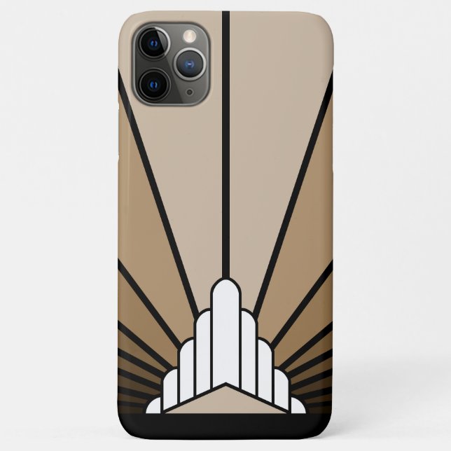 Art deco sun in tan Case-Mate iPhone case (Back)