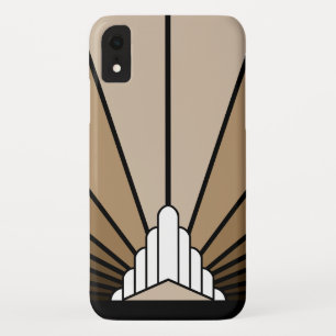 Art deco sun in tan iPhone / iPad case