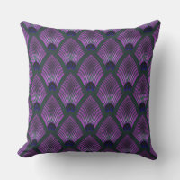 Art Deco Sunburst Fan in Metallic Purple