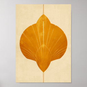 Art Deco Sunburst Mustard Gold Wall Art