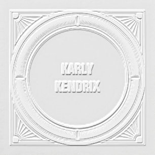 Art Deco Sunburst Name Embosser