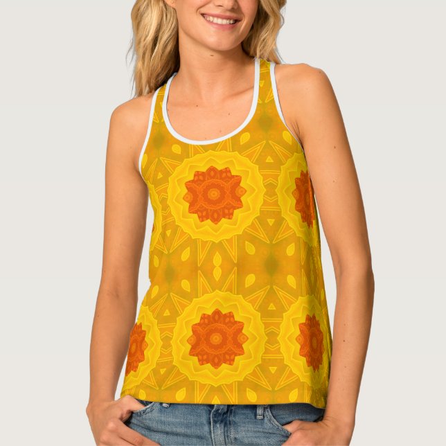 Art Deco Sunflower Women's Tank Top (Front)