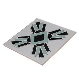 Art Deco Sunray Ceramic Tile