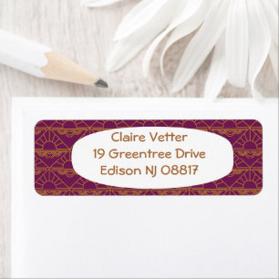Art Deco Sunrise Label