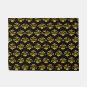 Art Deco Sunrise Motif Pattern Doormat