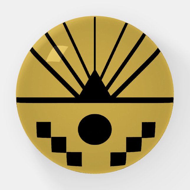 Art Deco Sunrise  Paperweight (Front)