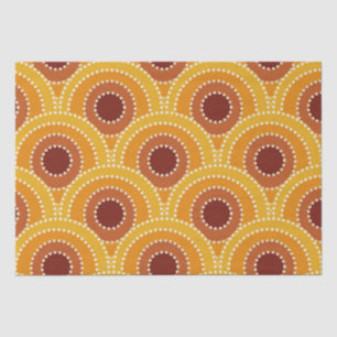 Art Deco Sunrise Retro pattern Tissue Paper