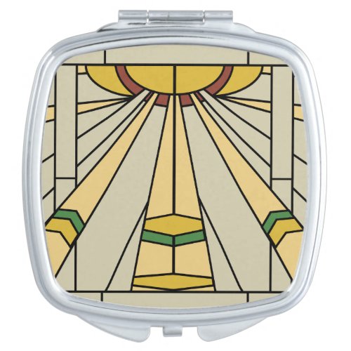 Art Deco Sunshine Compact Mirror