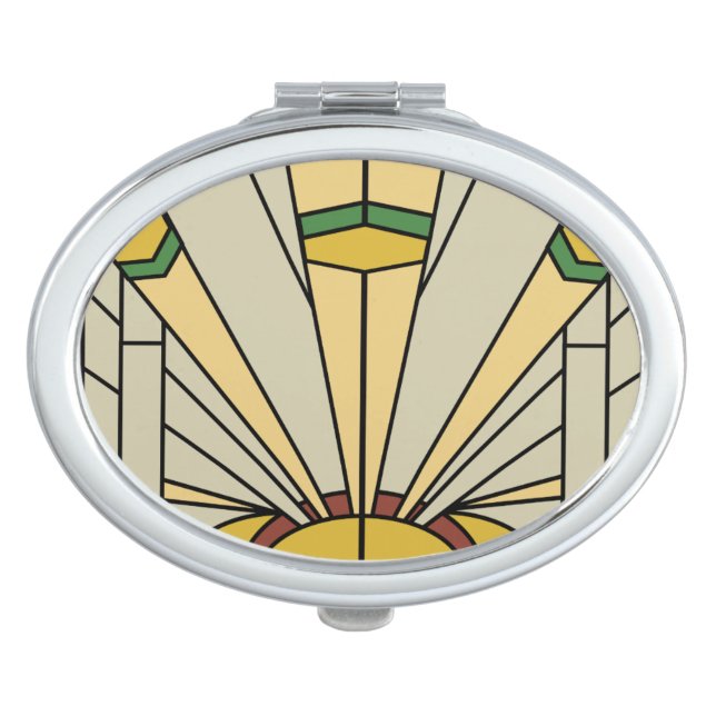 Art Deco Sunshine Compact Mirrors (Front)