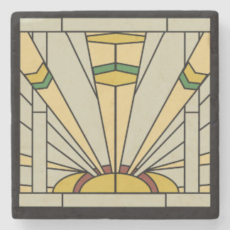 Art Deco Sunshine Stone Coaster