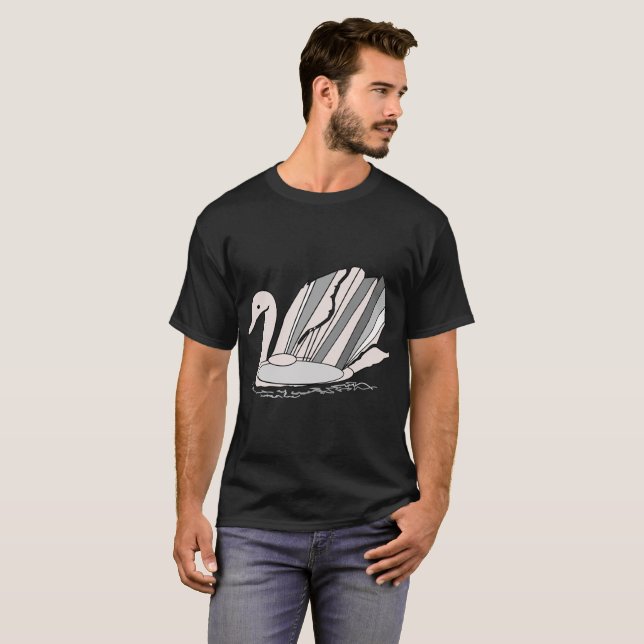 Art Deco Swan T-Shirt (Front Full)