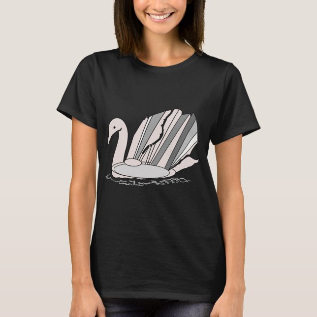 Art Deco Swan T-Shirt (Front)