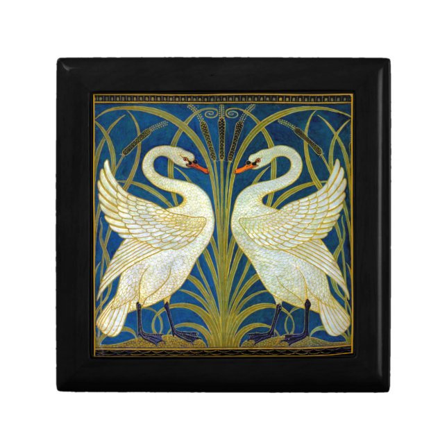 Art Deco Swans Gift Box (Front)